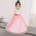 KLS018 Lace Sleeveless Flower Girl Dress Light Blue Holy Communion Dresses Floor Length Princess Puffy Tulle Kids Girls Dresses